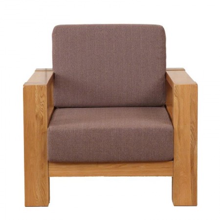 ChunKy Oak : Ghế Sofa Đơn Gỗ Sồi Kèm Nệm